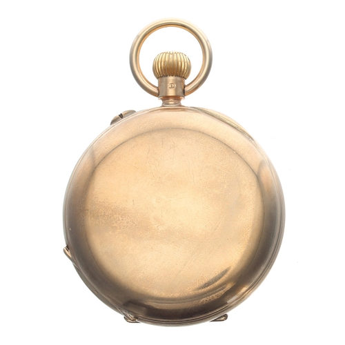 322 - J.W. Benson 'The Bank' 9ct half hunter lever pocket watch, London 1926, signed three quarter plate m... 