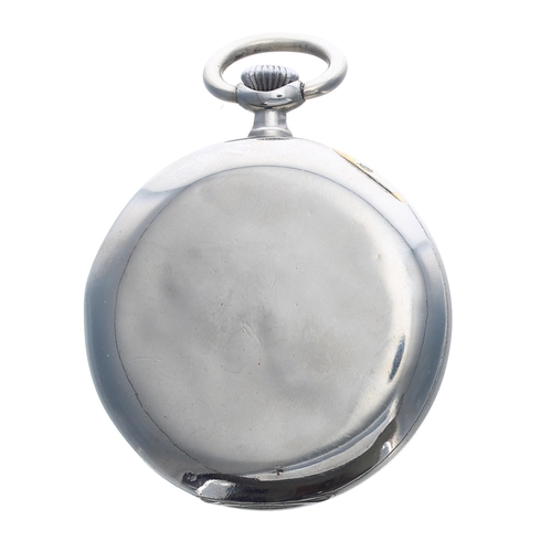 323 - Omega nickel cased lever pocket watch, circa 1935, signed 15 jewel movement, no. 8883957 with compen... 