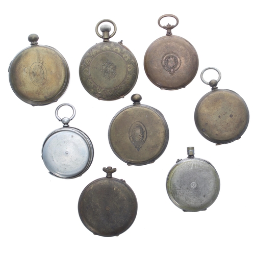 397 - Eight assorted pocket watches for repair to include two half hunters; two hunters; two centre second... 