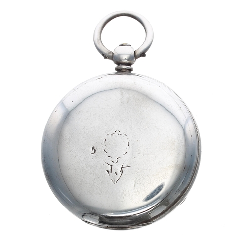 331 - Victorian silver fusee lever pocket watch, London 1863, the movement signed Durrant, Notting Hill, n... 