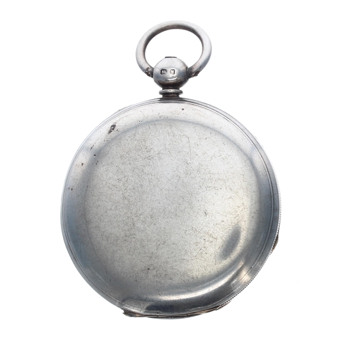 332 - Victorian silver fusee lever hunter pocket watch, Chester 1862, the movement signed Will'm Jackson, ... 