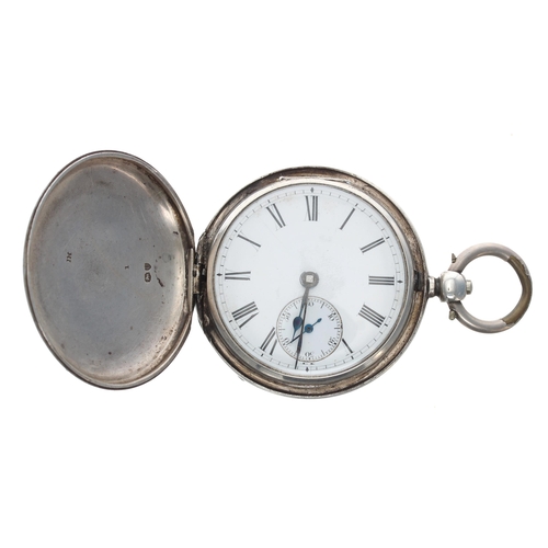 333 - Victorian silver fusee lever hunter pocket watch, London 1878, the movement signed W'm Gardner, 20 U... 