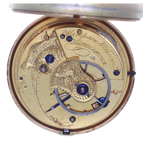 341 - William IV silver gilt rack lever pair cased pocket watch, Chester 1834, the gilt fusee movement sig... 