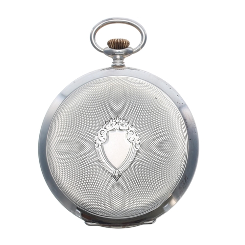 349 - Chopard L.U.C silver (0.800) lever dress pocket watch, the gilt movement signed L.U.C. with gilt com... 