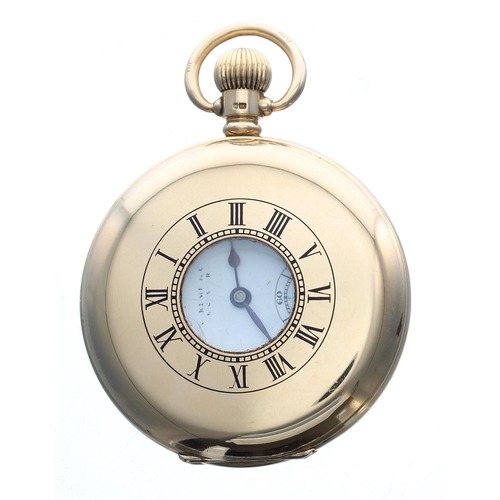 315 - Rolex 18ct lever half hunter pocket watch, Birmingham 1927, Rolex Extra Prima 17 jewel timed six pos... 