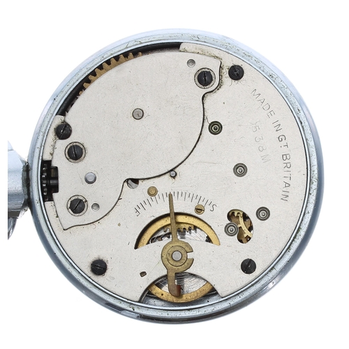 367 - Novelty chrome erotic automaton pocket watch, 51mm