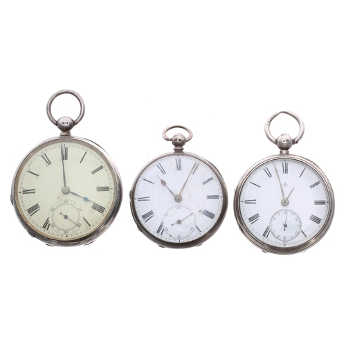 404 - American Waltham silver lever pocket watch for repair, 52mm; together with a silver lever engine tur... 