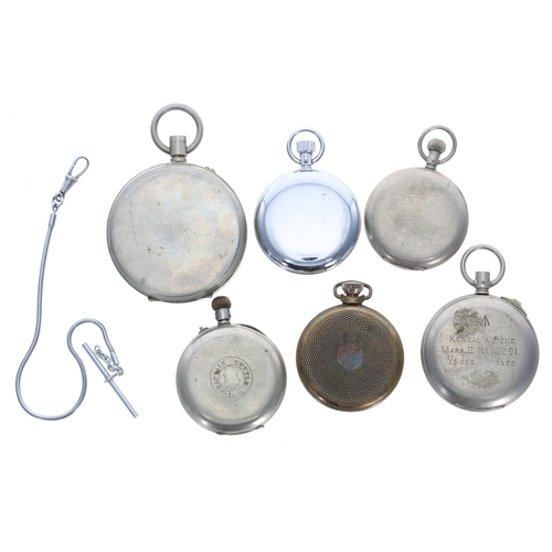 426 - Selection of pocket watches for repair/attention to include Ingersoll, nickel cased Goliath, white m... 