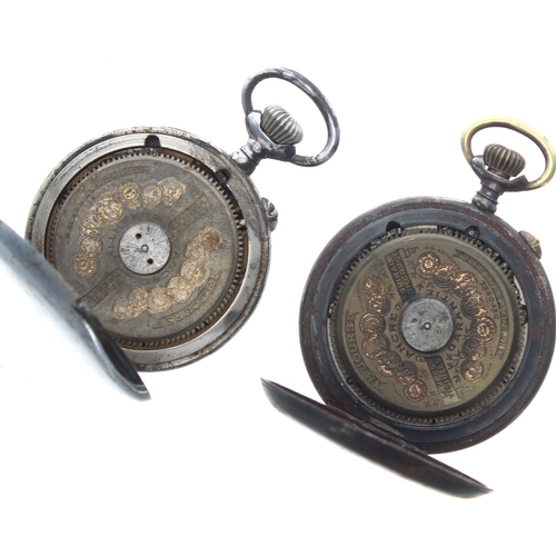 430 - Hebdomas 8-days chrome cased pocket watch for repair; together with a Hebdomas 8-days gunmetal hunte... 