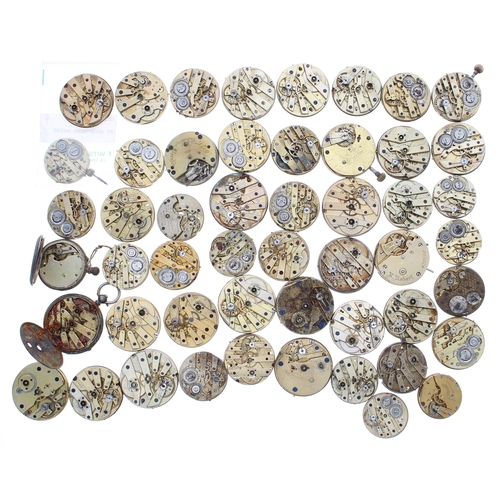 437 - Quantity of fob watch movements principally for repair (50 approx)