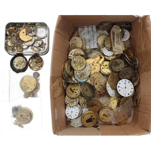 438 - Quantity of pocket watch movements for spares and pocket watch movement parts