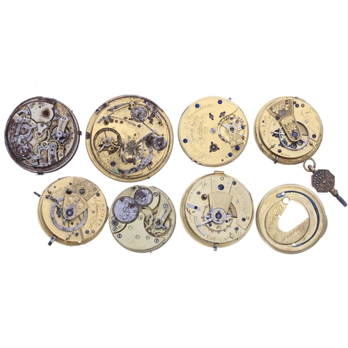 441 - Barwise, London fusee duplex pocket watch movement, no. 6561, with signed and numbered dial, dust co... 