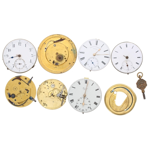 441 - Barwise, London fusee duplex pocket watch movement, no. 6561, with signed and numbered dial, dust co... 