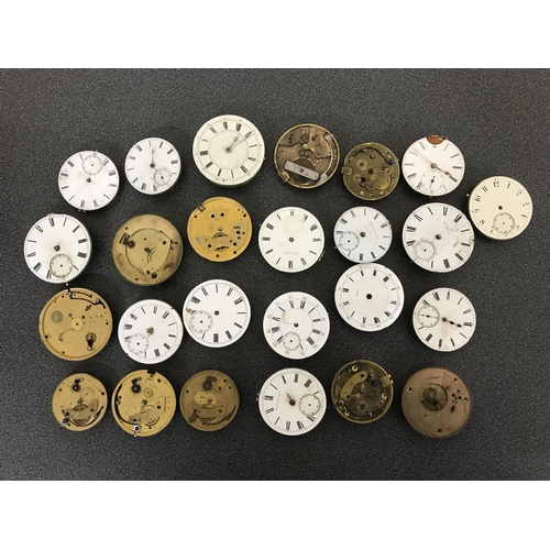 450 - Quantity of assorted pocket watch movements to include fusee lever, lever and cylinder examples (25)... 