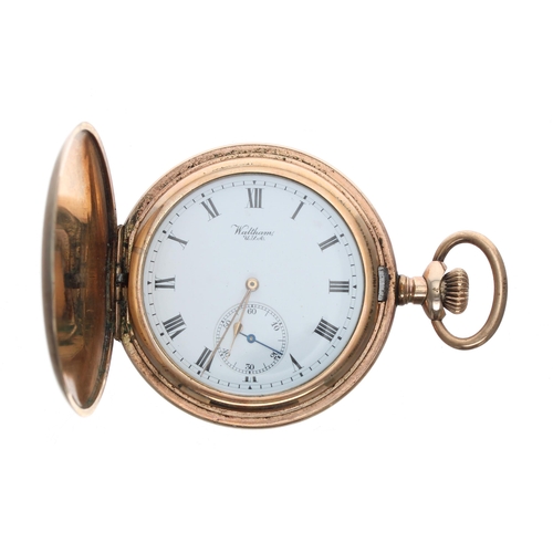 274 - American Waltham 'Bond St.' gold plated lever pocket watch, circa 1908, serial no. 16690359, Roman n... 