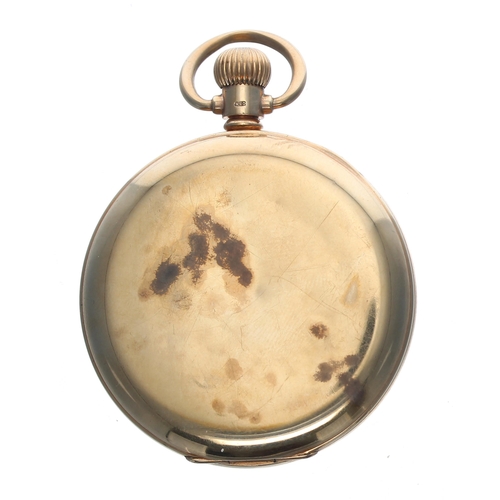 358 - Vertex 9ct pocket lever pocket watch, Birmingham 1934, signed dial with Arabic numerals and subsidia... 