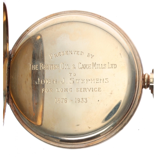 358 - Vertex 9ct pocket lever pocket watch, Birmingham 1934, signed dial with Arabic numerals and subsidia... 