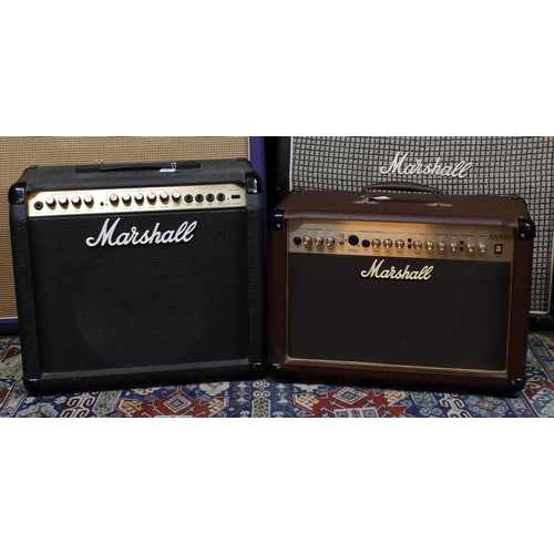 1091 - Marshall AS50D Acoustic Soloist guitar amplifier; together with a Marshall 8040 Valvestate guitar am... 