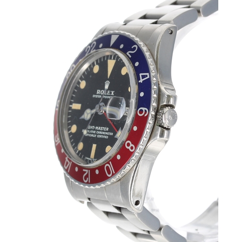 13 - Rolex Oyster Perpetual GMT-Master stainless steel gentleman's wristwatch, reference no. 1675, serial... 