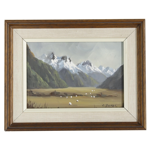 887 - Cambodian School (20th/21st century)- Temple in a jungle, indistinctly signed and inscribed, also in... 