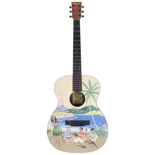 133 - 2002 C.F Martin Limited Edition Hawaiian X Auditorium acoustic guitar, made in USA; Body: high press... 