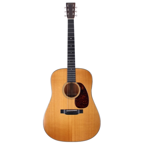 134 - 2012 C.F Martin D-18 acoustic guitar, made in USA; Back and sides: mahogany; Top: natural spruce; Ne... 