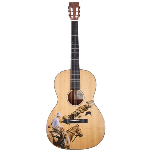 136 - 2015 C.F Martin LE-Cowboy William Matthews 'Sagebrush Sea' Limited Edition acoustic guitar, made in ... 