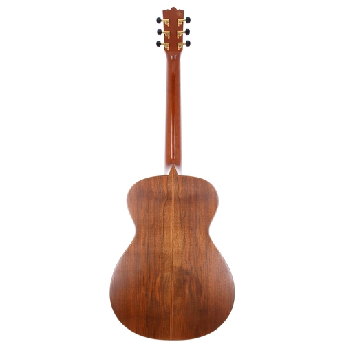 148 - 1993 Tony Revell small bodied electro-acoustic guitar; Back and sides: walnut, minor dings; Top: wes... 