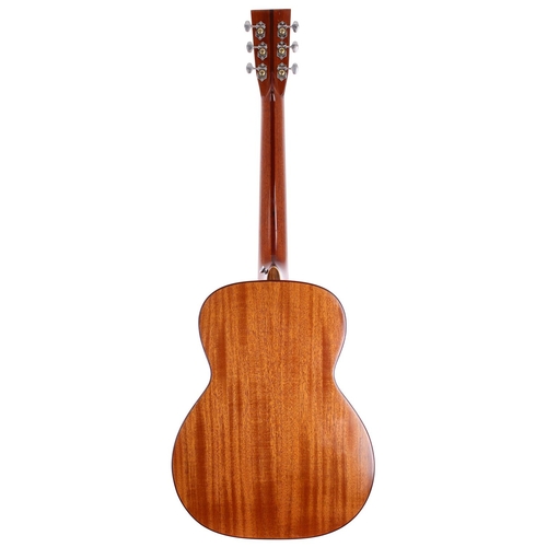 239 - David Oddy O sized acoustic guitar, made in England; Body: all mahogany; Neck: mahogany; Fretboard: ... 