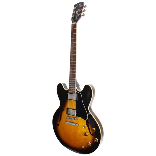 98 - 1983 Gibson ES-335 Dot semi-hollow body electric guitar, made in USA; Body: two-tone sunburst finish... 