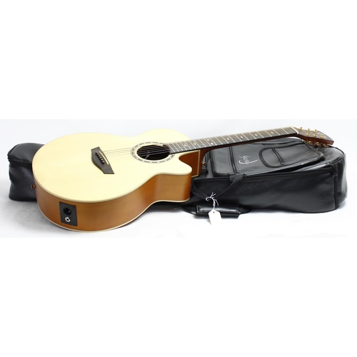 243 - Faith Venus electro-acoustic guitar; Body: natural finish; Neck: good; Fretboard: rosewood; Frets: g... 