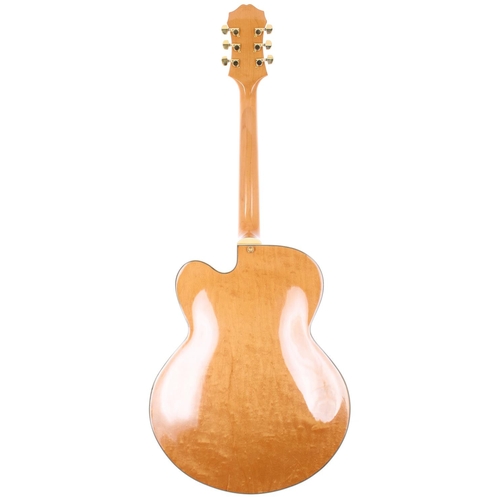 251 - 1996 Epiphone Emperor hollow body electric guitar, made in Korea; Body: natural finish; Neck: good; ... 