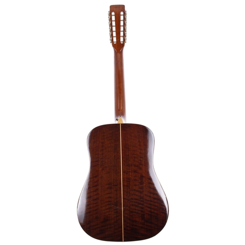 257 - 1980s Daion The '78 twelve string acoustic guitar, made in Japan; Back and sides: mahogany, light sc... 