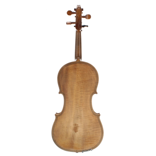 2012 - Double purfled violin in the white, inscribed Gasparo da Salo to the reverse of the carved peg box, ... 