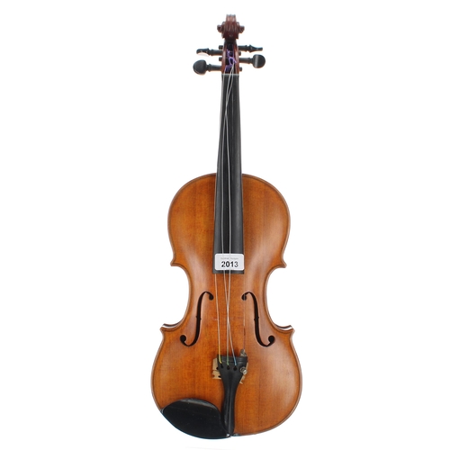 2013 - English violin by and labelled T.P. Pratt, Dudley, 1949, 14