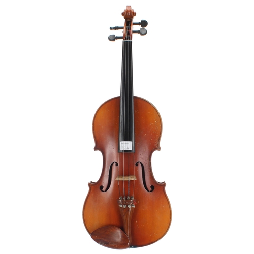 2014 - Early 20th century Stradivari copy violin, 14 3/16