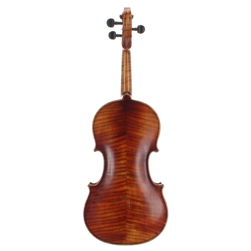 2021 - Early 20th century Stradivari copy violin, 14 3/16