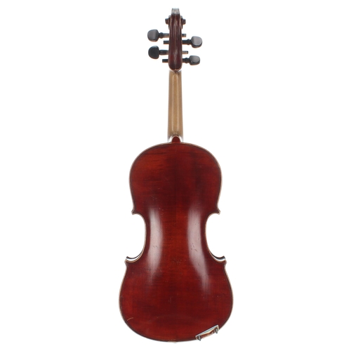 2024 - Late 19th century Neuner & Hornsteiner three-quarter size violin, 13 3/8