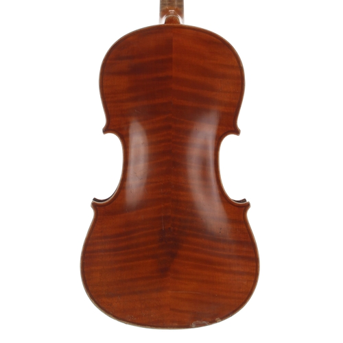 2432 - Violin by and labelled Carlo Storioni, Cremonesis, Faciebat, 1894, the two piece back of broad curl ... 