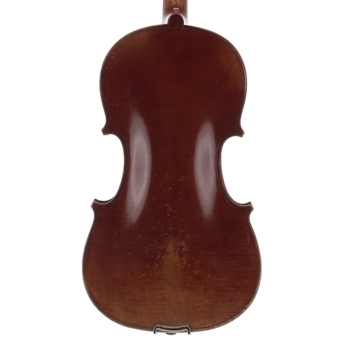 2433 - French Mirecourt violin labelled Copie de Deconeti (Michel), Venise 1742, 14 1/16