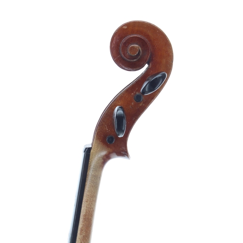 2433 - French Mirecourt violin labelled Copie de Deconeti (Michel), Venise 1742, 14 1/16