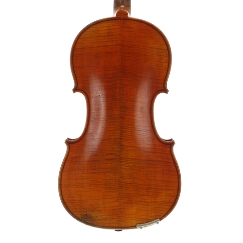 2436 - French Mirecourt violin, unlabelled, 14 1/8