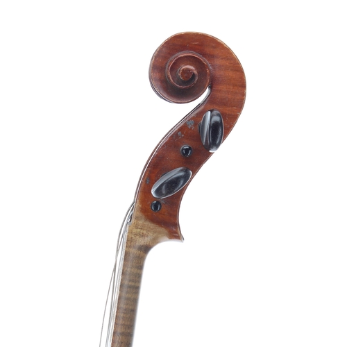 2439 - French viola labelled Francois Barzoni, fecit-anno 1891, Manufacture Speciale de la Maison, Beare &a... 