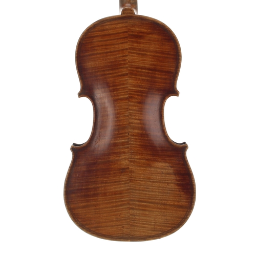 2442 - Interesting 19th century double purfled violin labelled Caspar da Salo in Brescia, the two piece bac... 