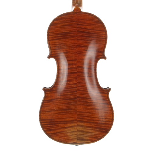 2443 - Good French Mirecourt violin, unlabelled, 14 3/16