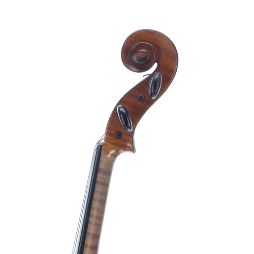 2443 - Good French Mirecourt violin, unlabelled, 14 3/16