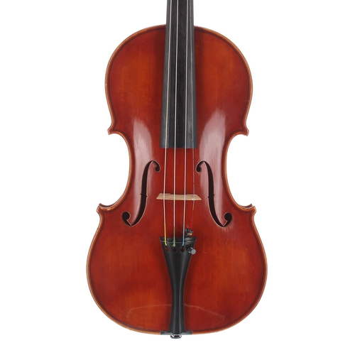 2444 - Good modern English violin by and labelled Florence Ford, Newark 2008, 13 15/16