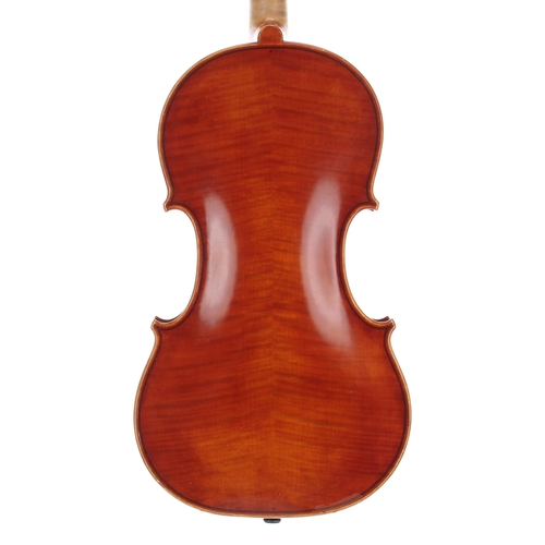 2444 - Good modern English violin by and labelled Florence Ford, Newark 2008, 13 15/16