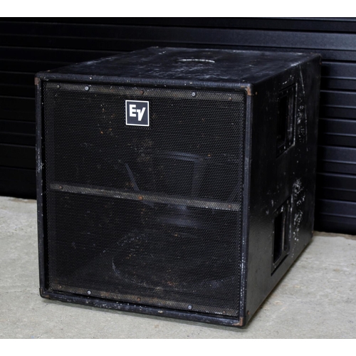 3145 - Pair of EV (Electro-Voice) SB180 PA system bass bins, with covers*Please note: Gardiner Houlgate do ... 