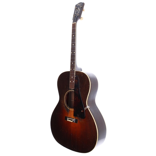 113 - Gibson TG1 tenor acoustic guitar, made in USA, circa 1931; Back and sides: mahogany, heavy lacquer c... 